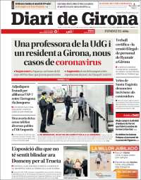 Portada de Diari de Girona (España)