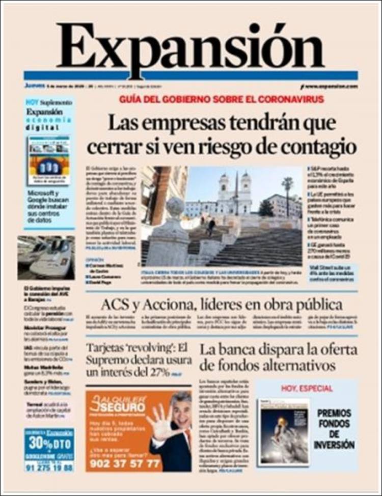 Portada de Expansión (Espa&ntilde;a)