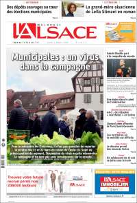 Portada de Journal L'Alsace (Francia)