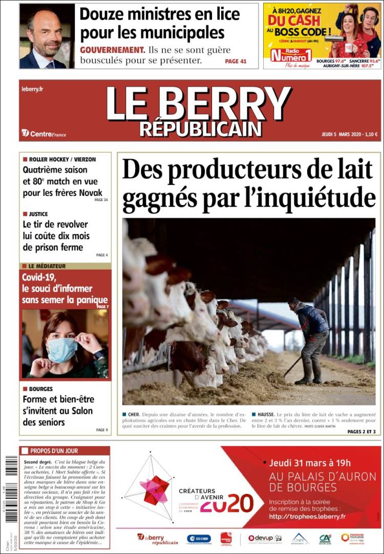 Portada de Berry Republicain (Francia)