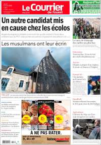 Portada de Le Courrier de l'Ouest (Francia)