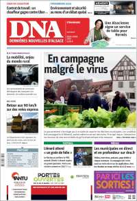 Portada de Les Dernières Nouvelles d'Alsace (Francia)