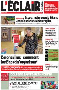 Portada de L'Eclair des Pyrénées (Francia)