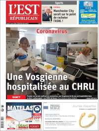 Portada de L'Est Republicain (Francia)