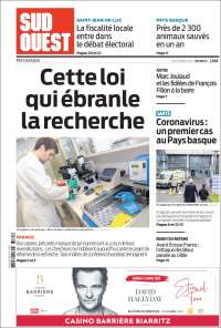 Portada de Sud Ouest (Francia)