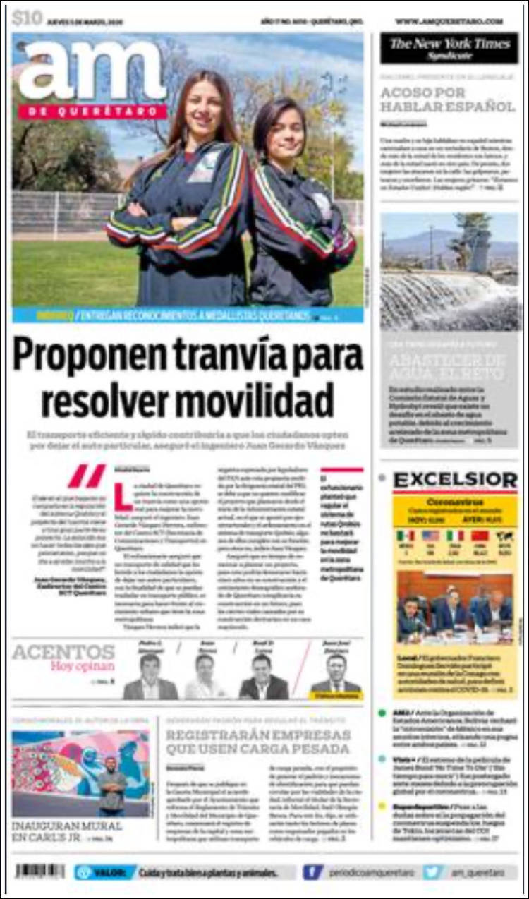 Portada de A.M. Querétaro (M&eacute;xico)