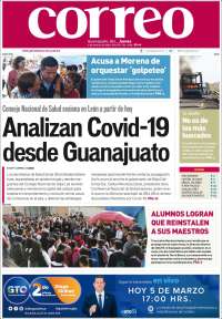 Portada de Correo - El diario del Estado de Guanajuato (M&eacute;xico)