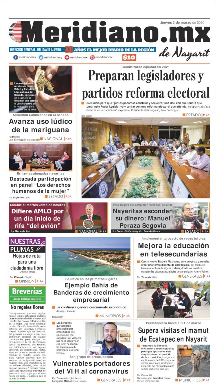 Portada de Meridiano (M&eacute;xico)