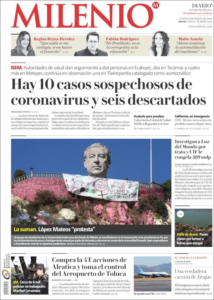 Portada de Milenio - Estado de México (M&eacute;xico)