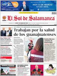 Portada de El Sol de Salamanca (M&eacute;xico)