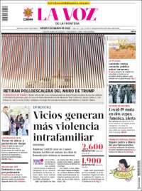 Portada de La Voz de la Frontera (M&eacute;xico)