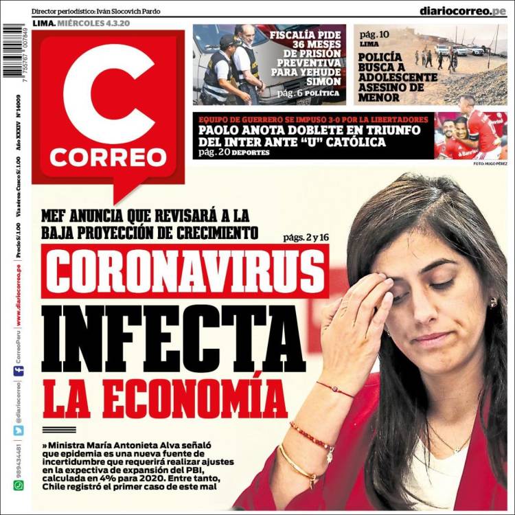 Portada de Diario Correo (Per&uacute;)