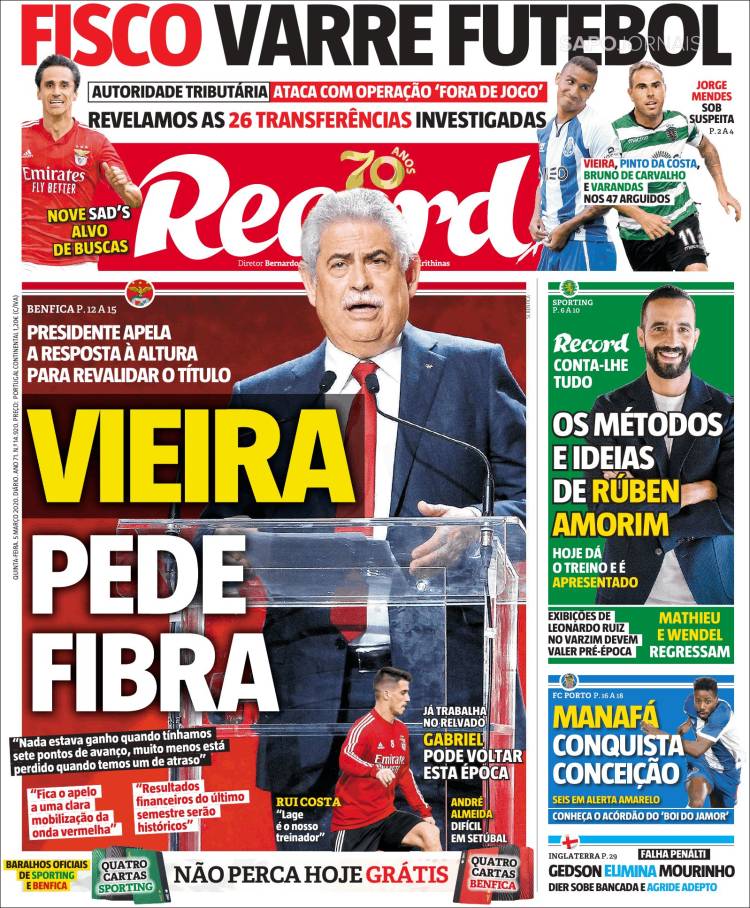 Portada de Record (Portugal)