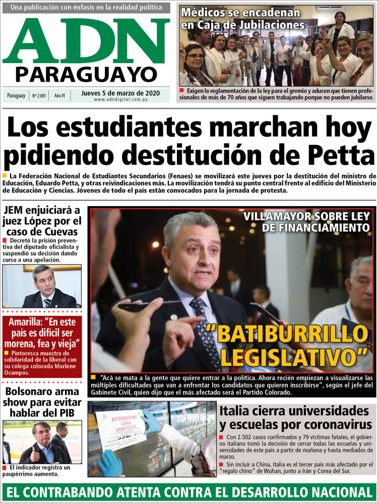 Portada de ADN Paraguayo (Paraguay)