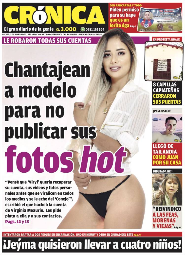 Portada de Diario Crónica (Paraguay)