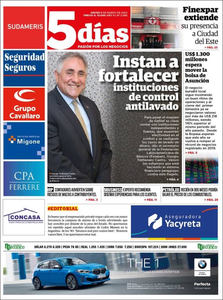 Portada de 5 Días (Paraguay)