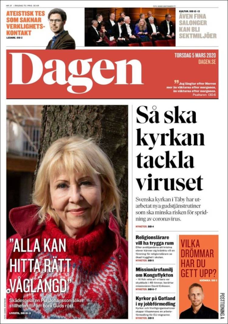 Portada de Dagen (Suecia)