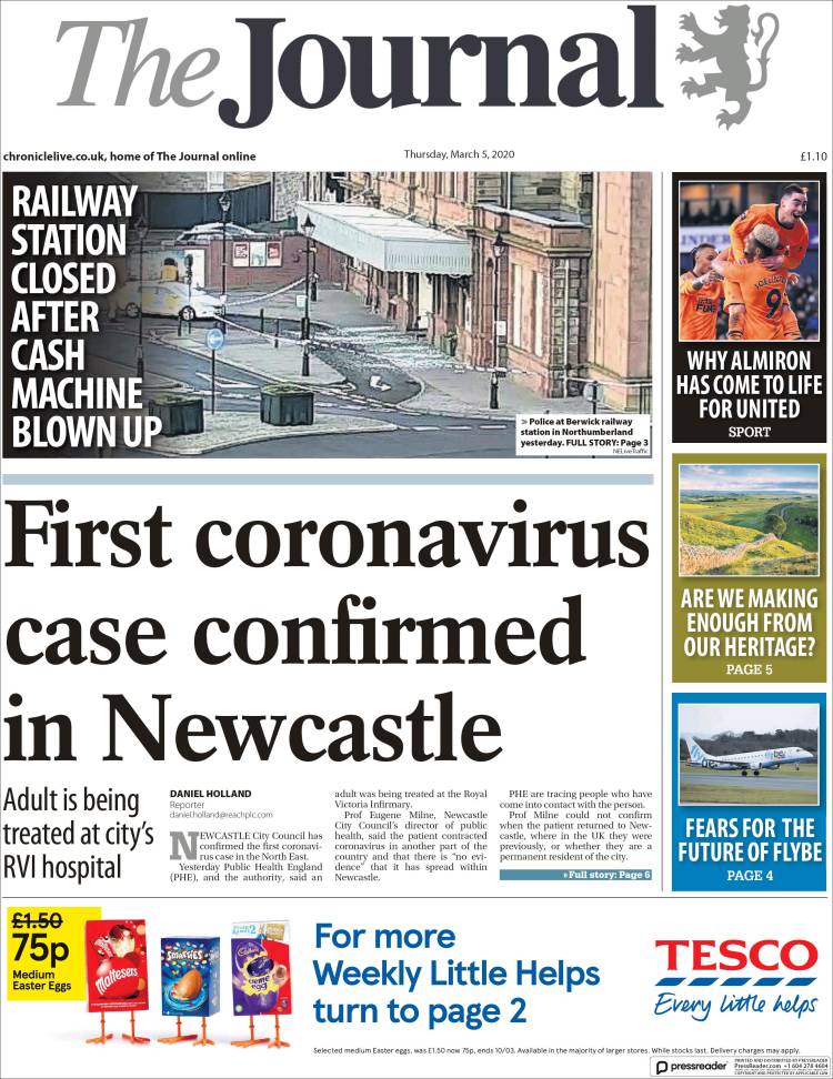 Portada de The Journal (Reino Unido)