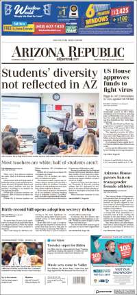 Portada de Arizona Republic News (USA)