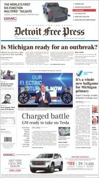 Portada de Detroit Free Press (USA)