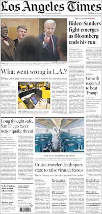 Portada de Los Angeles Times (USA)