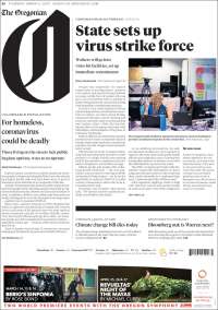 Portada de The Oregonian (USA)