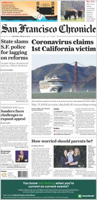 Portada de San Francisco Chronicle (USA)