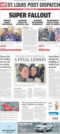 Portada de St. Louis Post-Dispatch (USA)