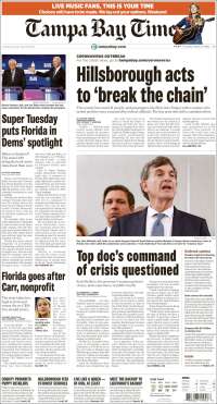 Portada de Tampa Bay Times (USA)