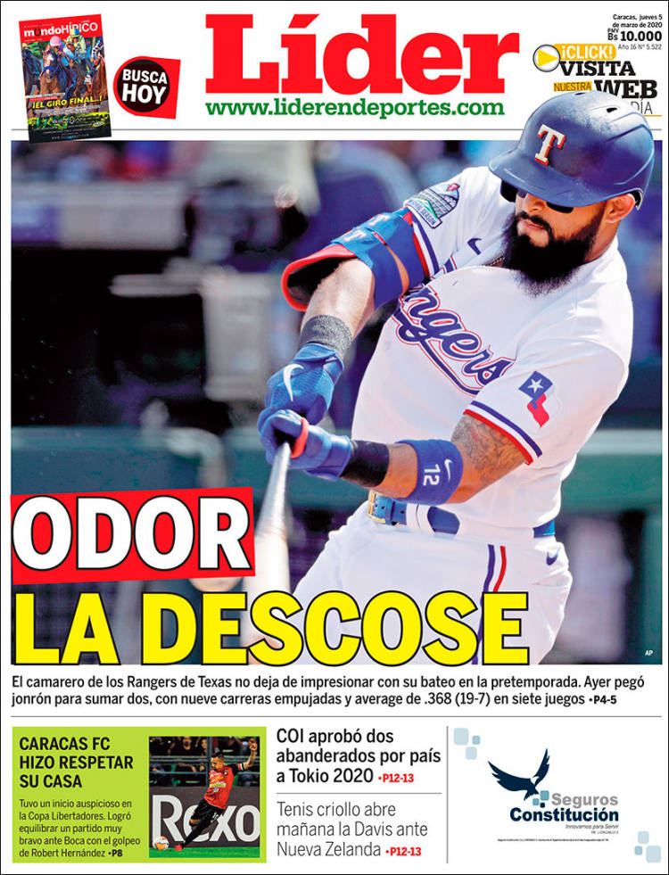 Portada de Lider en deportes (Venezuela)