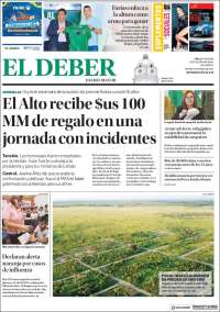 Portada de El Deber (Bolivia)