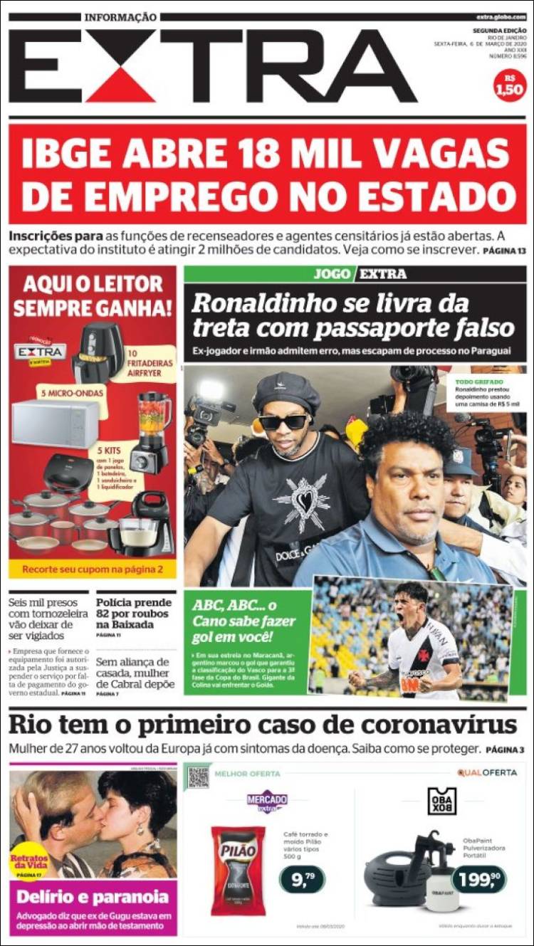 Portada de Extra (Brasil)