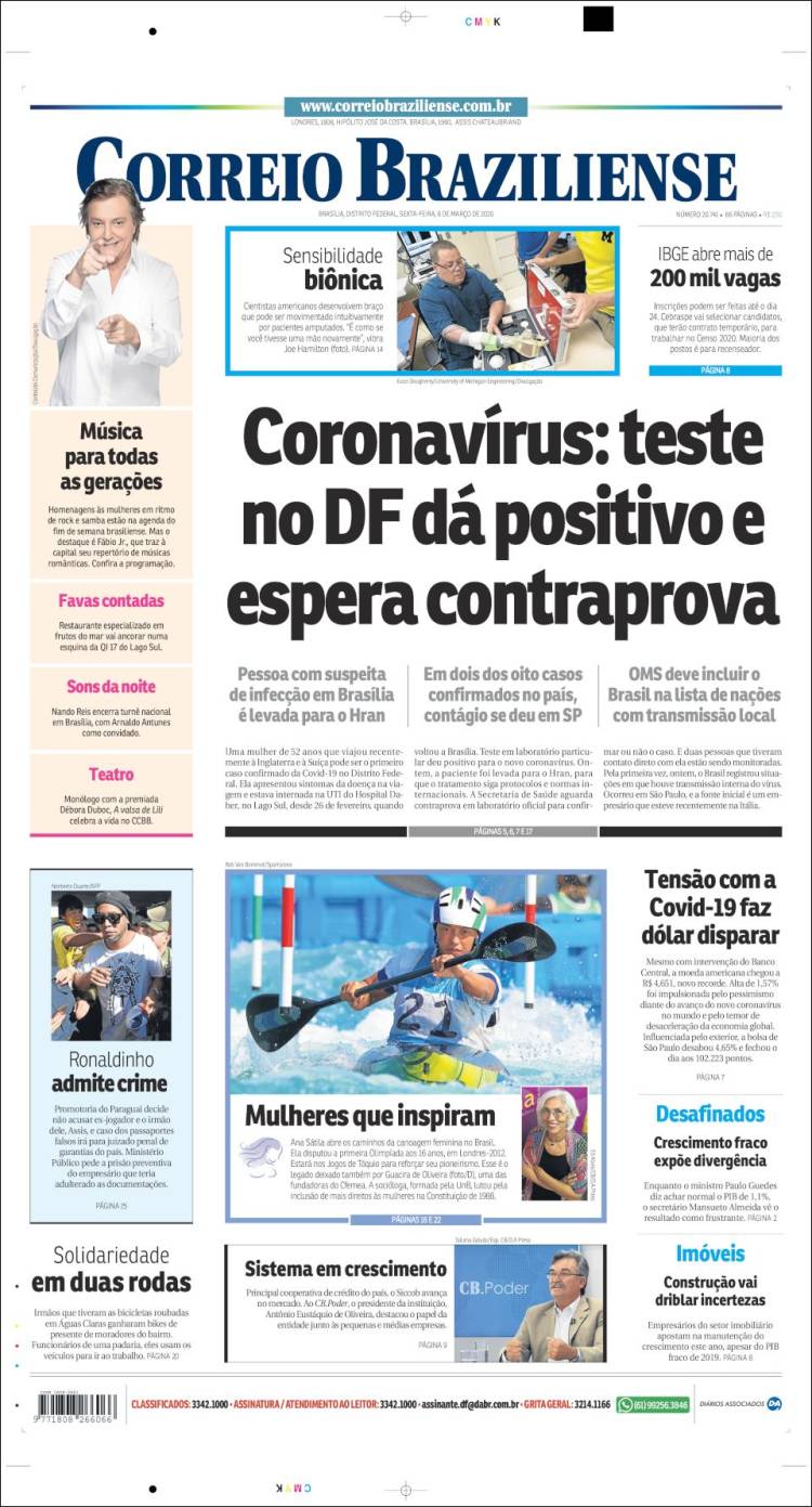 Portada de Correio Braziliense (Brasil)