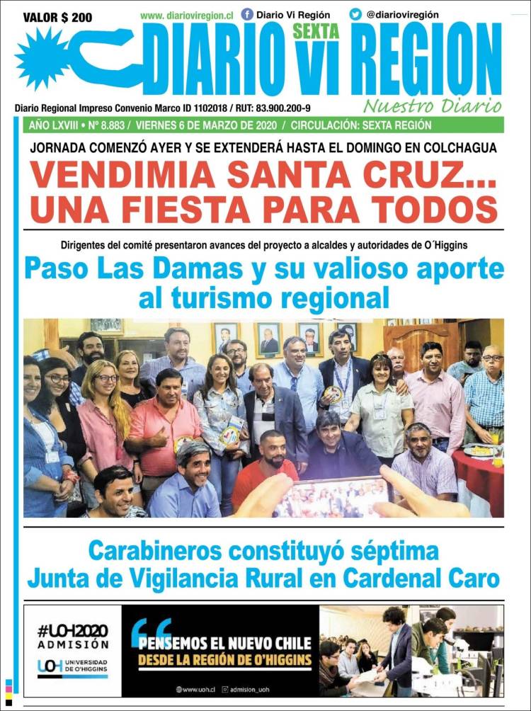 Portada de Diario VI Región (Chile)