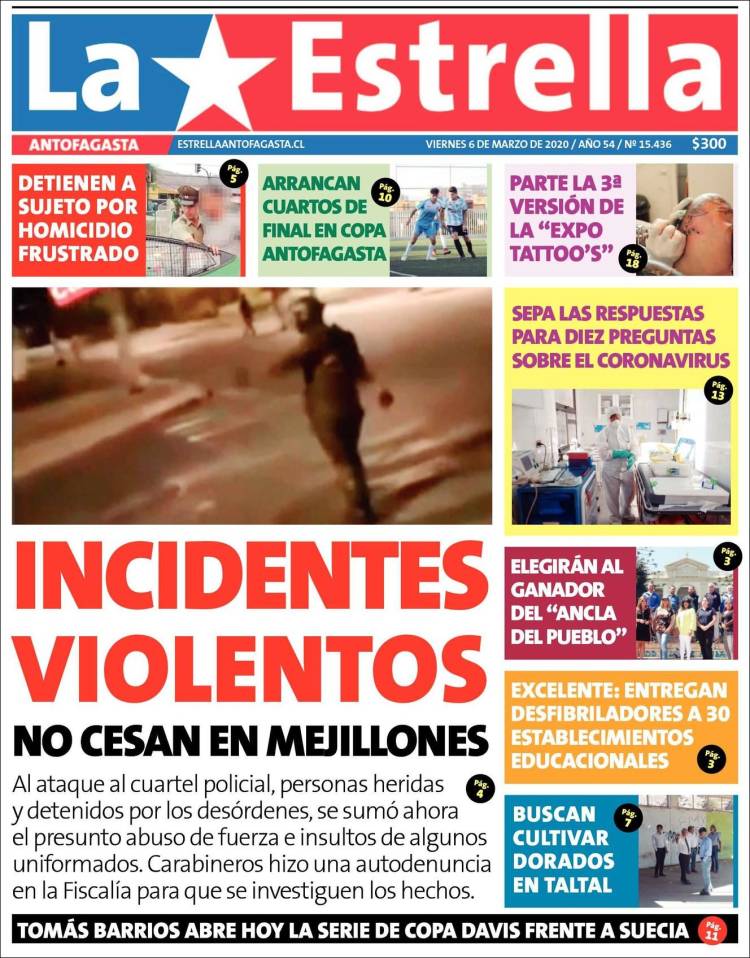 Portada de La Estrella del Norte (Chile)