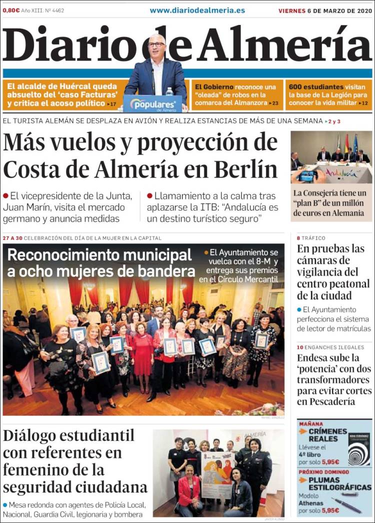Portada de Diario de Almería (España)
