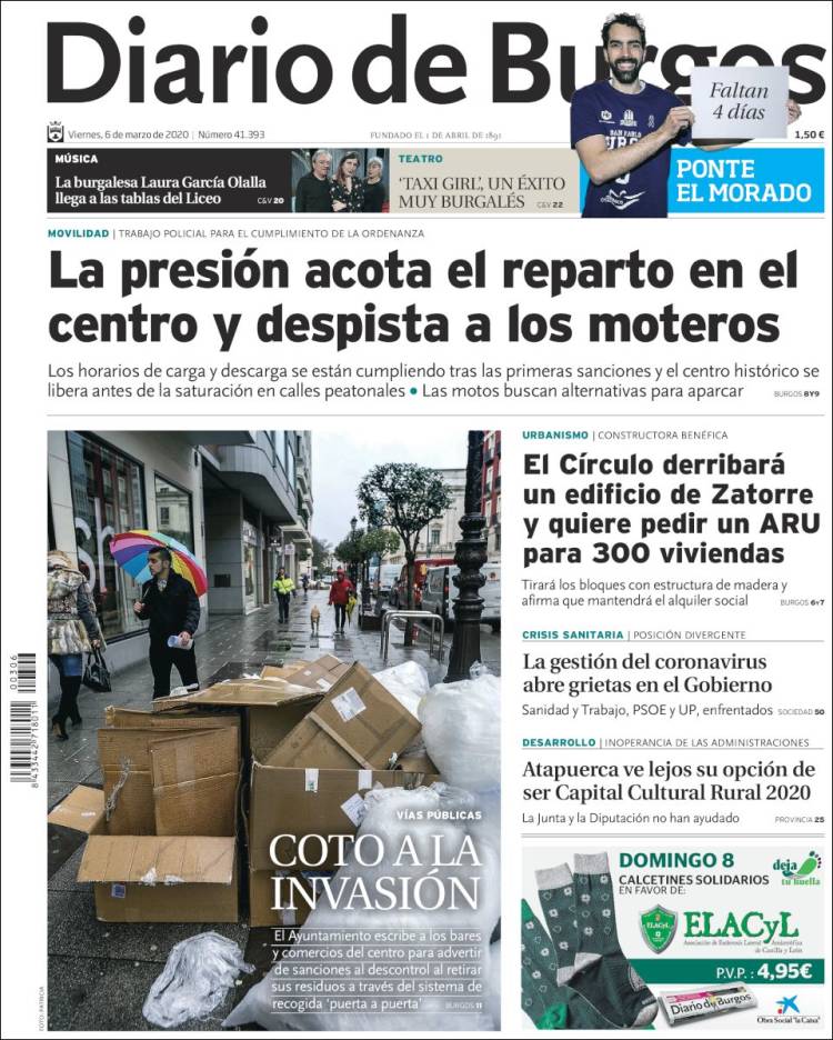 Portada de Diario de Burgos (España)