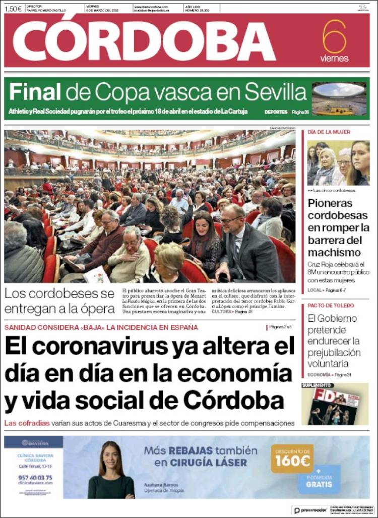 Portada de Diario de Córdoba (España)