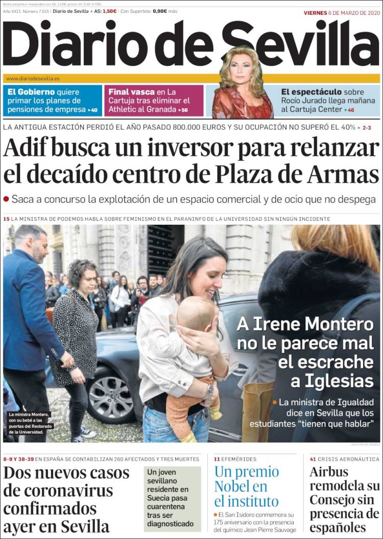 Portada de Diario de Sevilla (España)