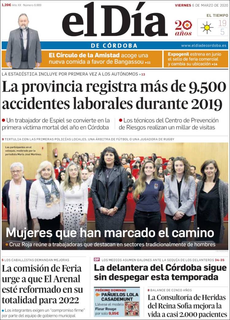 Portada de El Día de Córdoba (España)