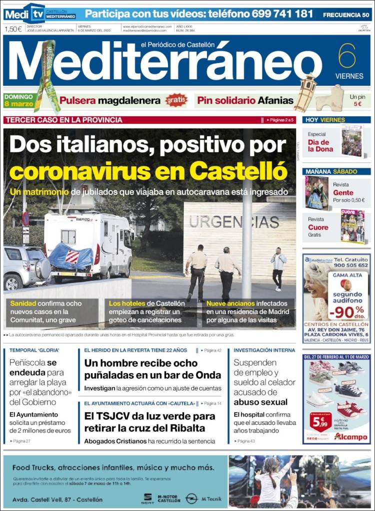 Portada de El Periódico Mediterraneo (España)