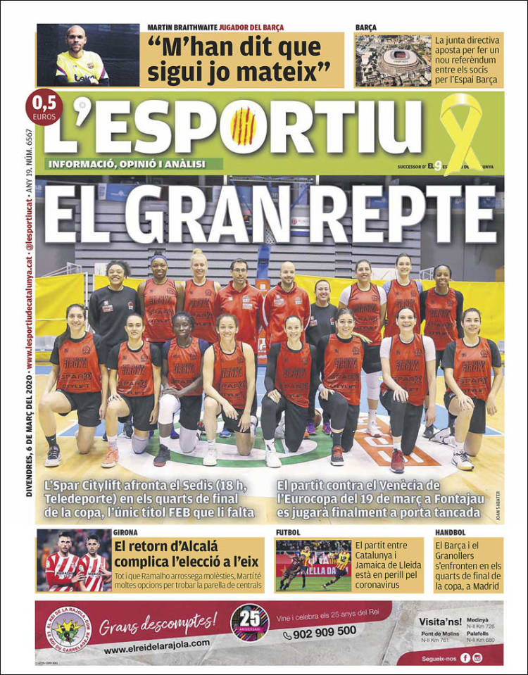Portada de L'Esportiu : Girona (España)