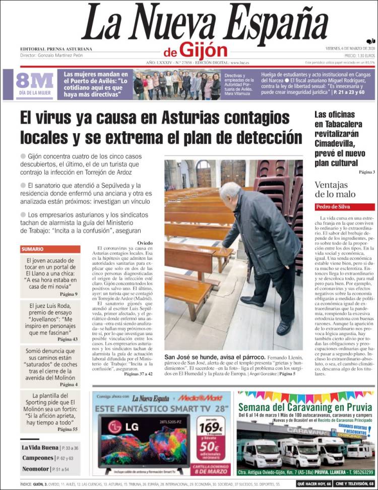 Portada de La Nueva España - Gijón (España)