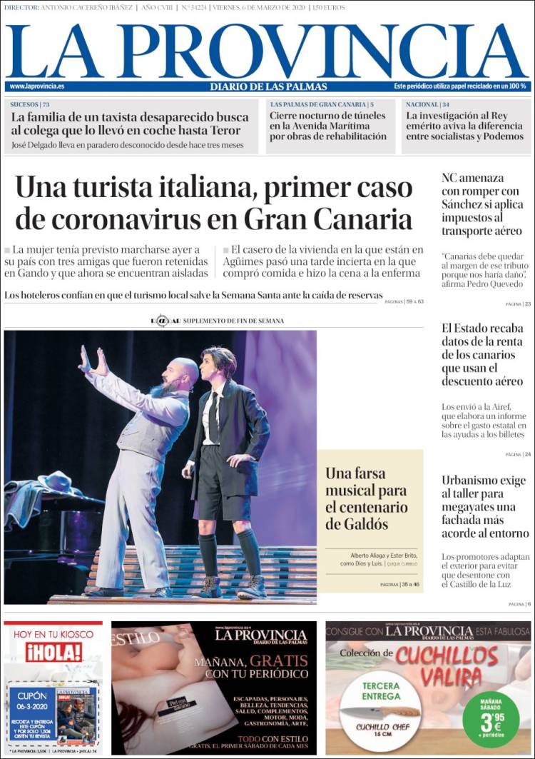 Portada de La Provincia (España)