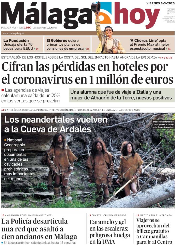 Portada de Málaga Hoy (España)