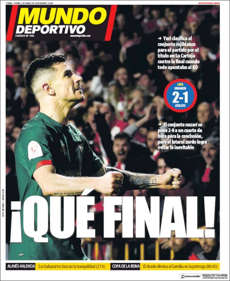 Portada de Mundo Deportivo Bizkaia (España)