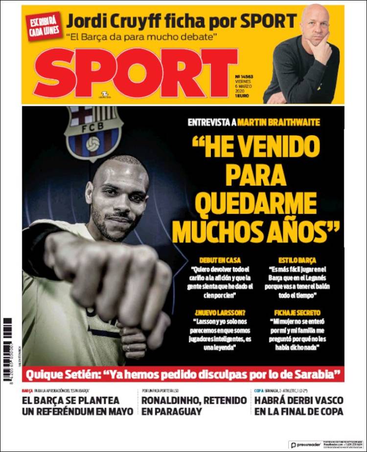 Portada de Sport (España)