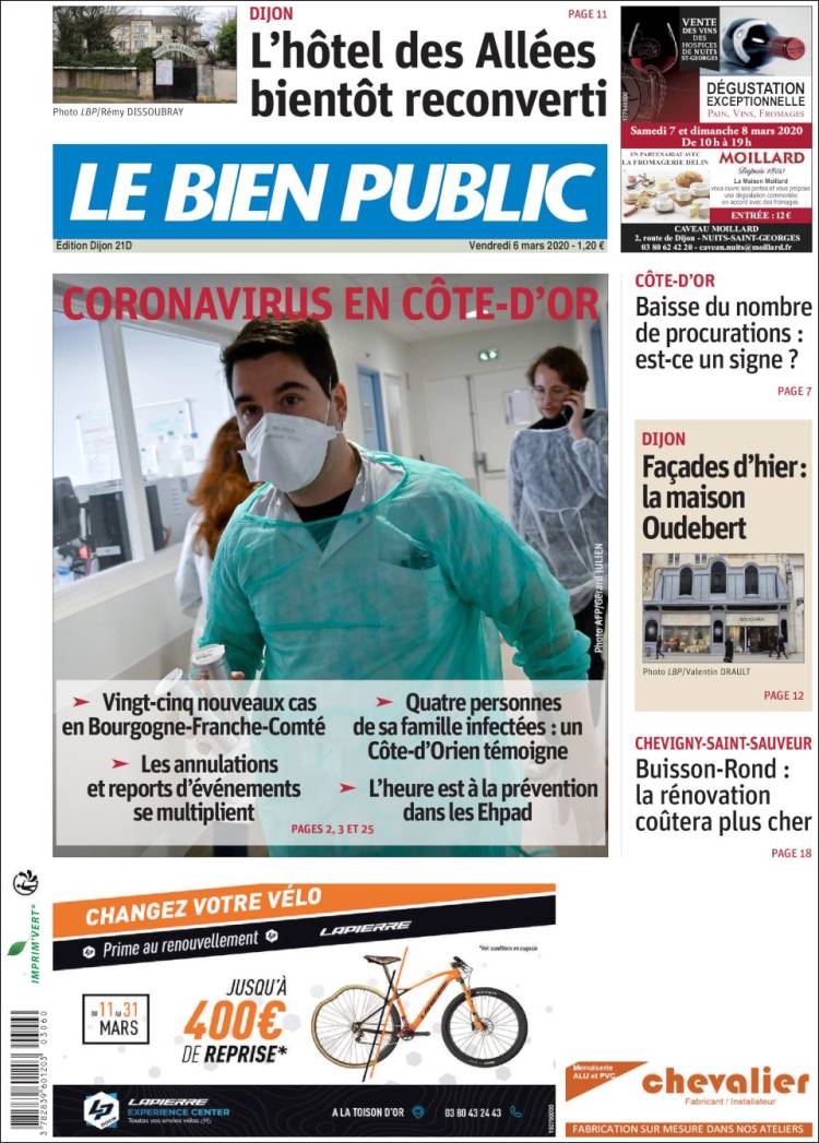 Portada de Le Bien Public (France)