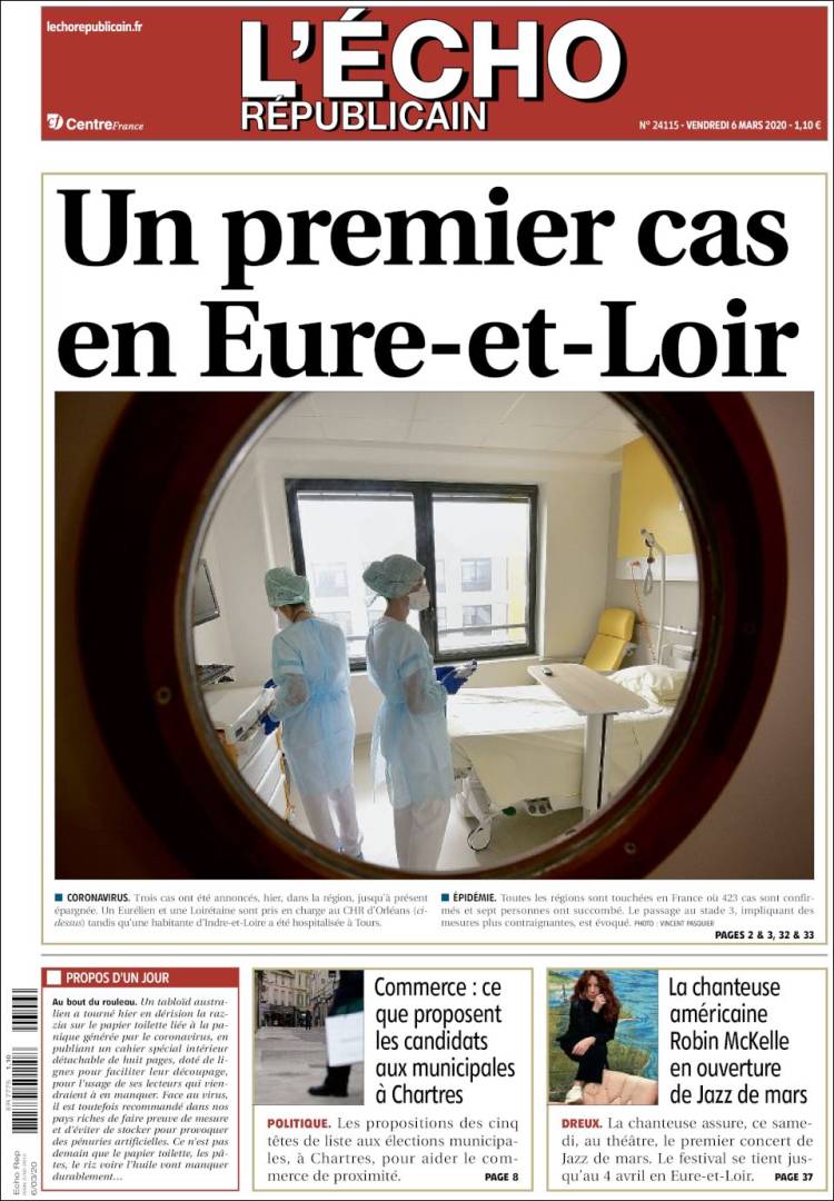 Portada de L'Echo Républicain (France)