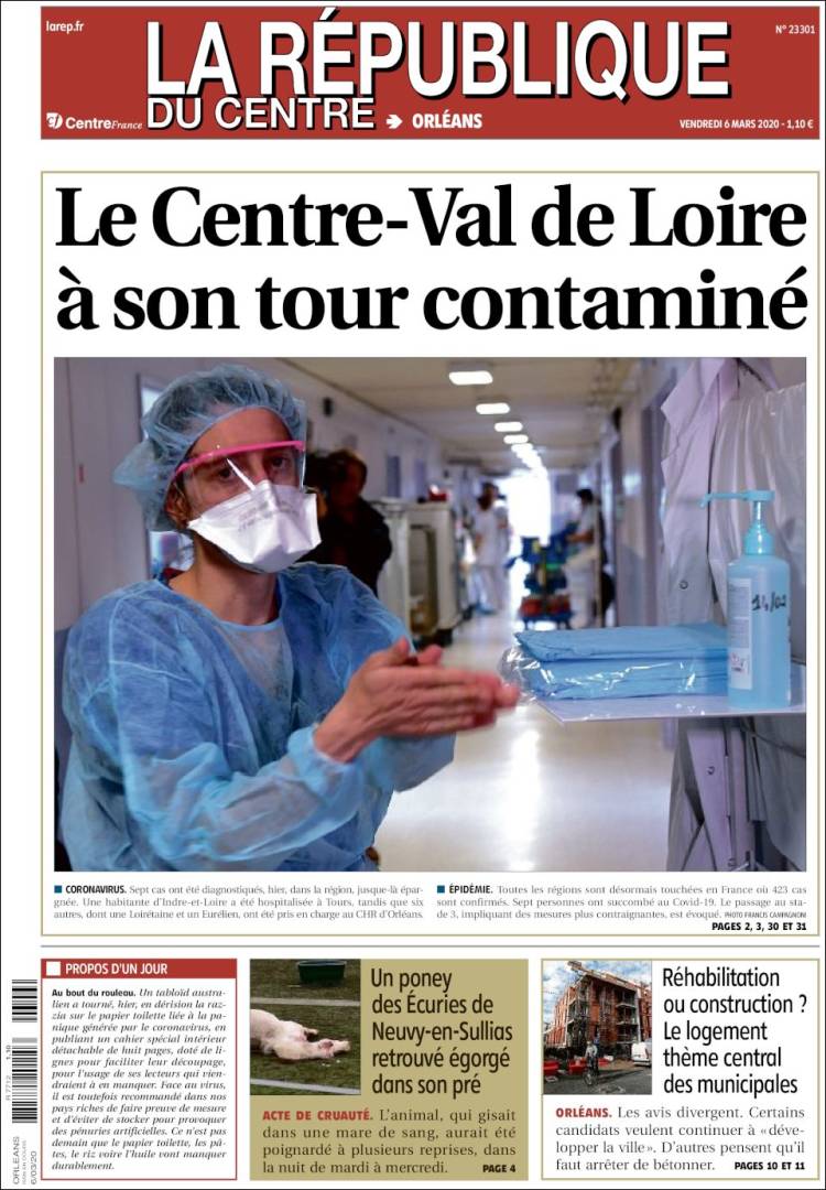 Portada de La République du Centre (France)